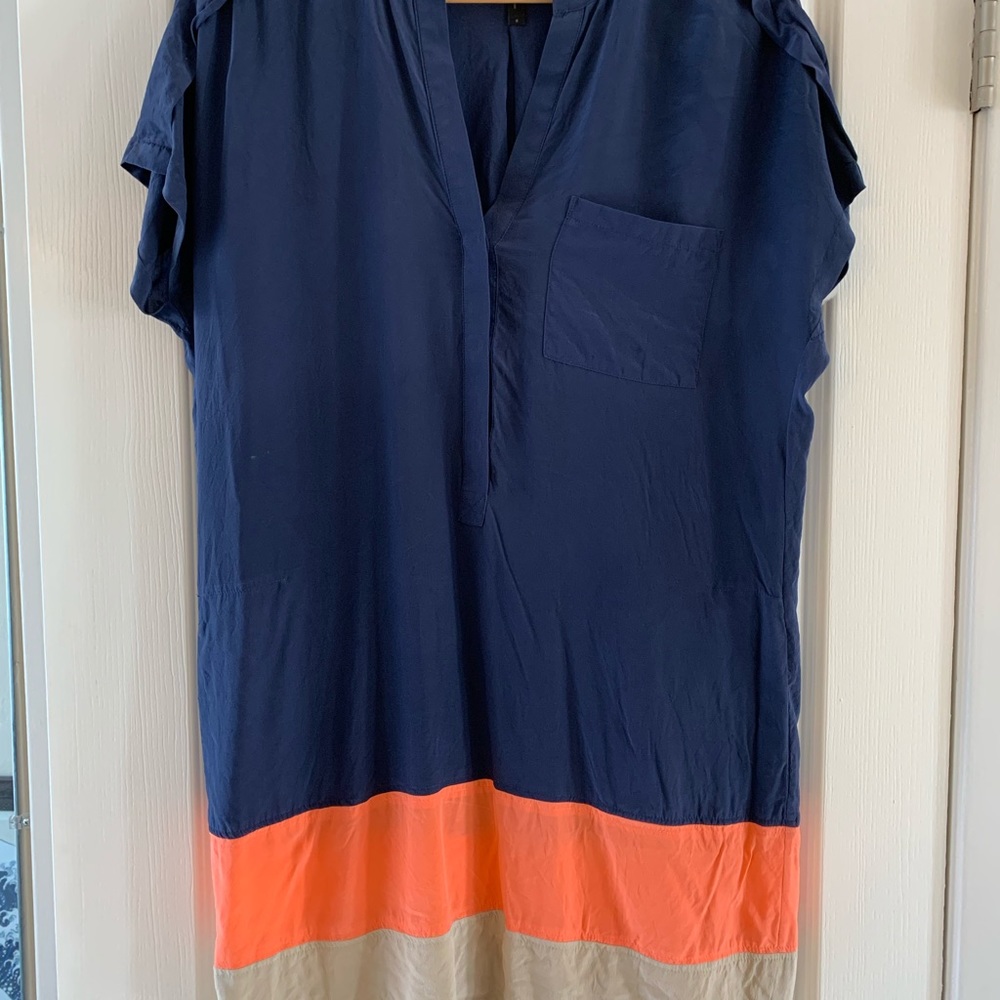 BCBG shift mini silk dress